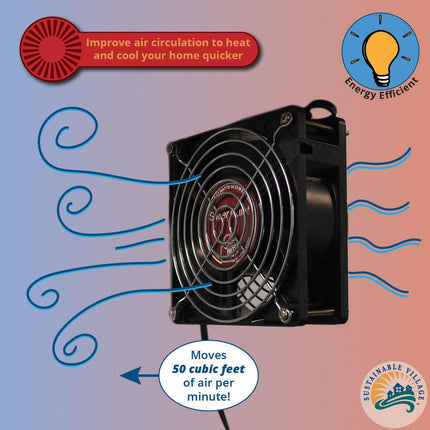 Super Quiet Fan - Improve Air circulation, Move Heat or Cold Air Throughout Home-5
