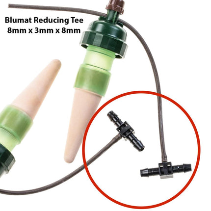 Blumat Reducer Tee - 8mm x 3mm - 3 Pack-3