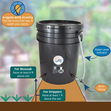 Blumat 12 Sensor Drip Irrigation Kit - Gravity Deluxe with 5 Gallon Reservoir-3