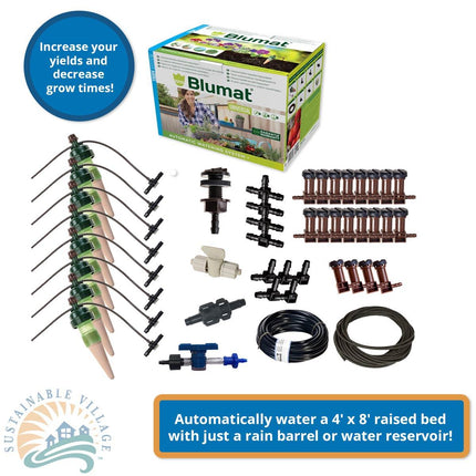 Blumat Gravity Garden Kit for 4' x 8' Raised Bed for 8 Large Plants-4