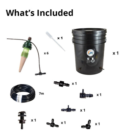 Blumat 6 Sensor Drip Irrigation Kit  - Gravity with 5 Gallon Reservoir