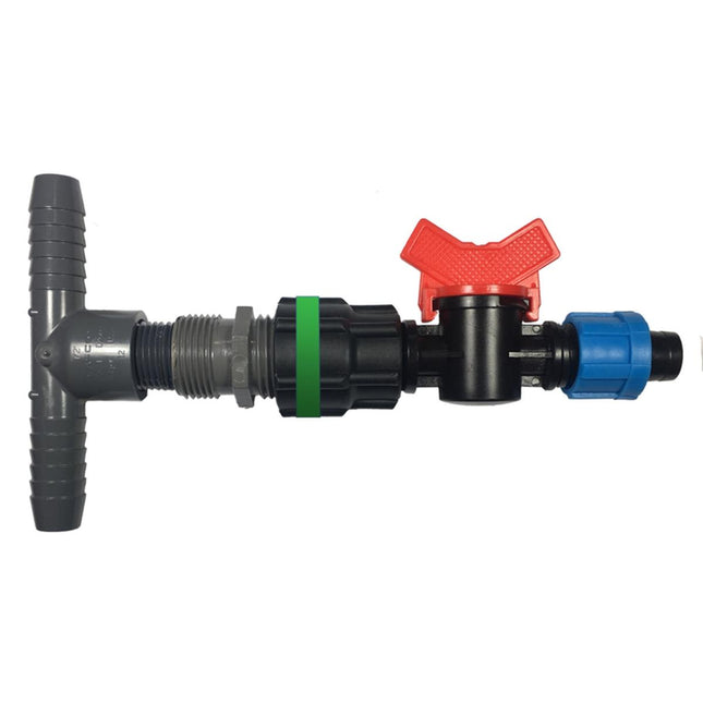 BluSoak Adapter w/ Valve and 1/2" Tee, 25'- Green-1