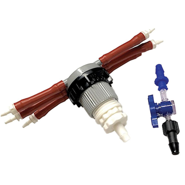 Blumat 6-Port Connector w/ Quick Connect On/Off Valve - Connect Up to 6 Sensors w/ One Input-1