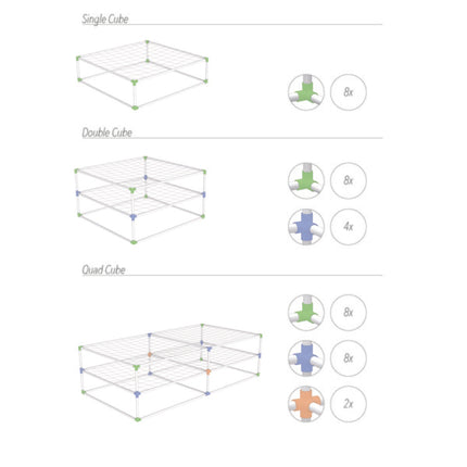 PVC 3/4" SCROG Trellis Kit - Double Cube-5