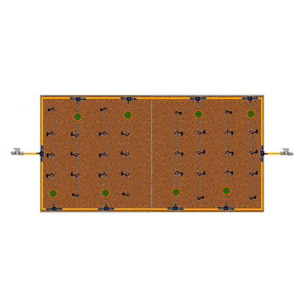4' x 8' Grassroots Fabric Living Soil Raised Garden Bed with Double Trellis and Steensland Blumat Kit-2