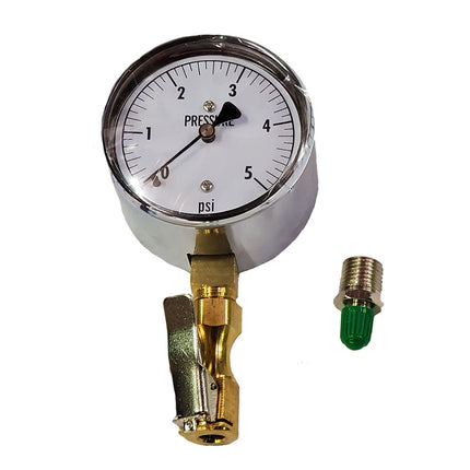 5 psi Pressure Gauge Kit- Schrader valve and chuck-1