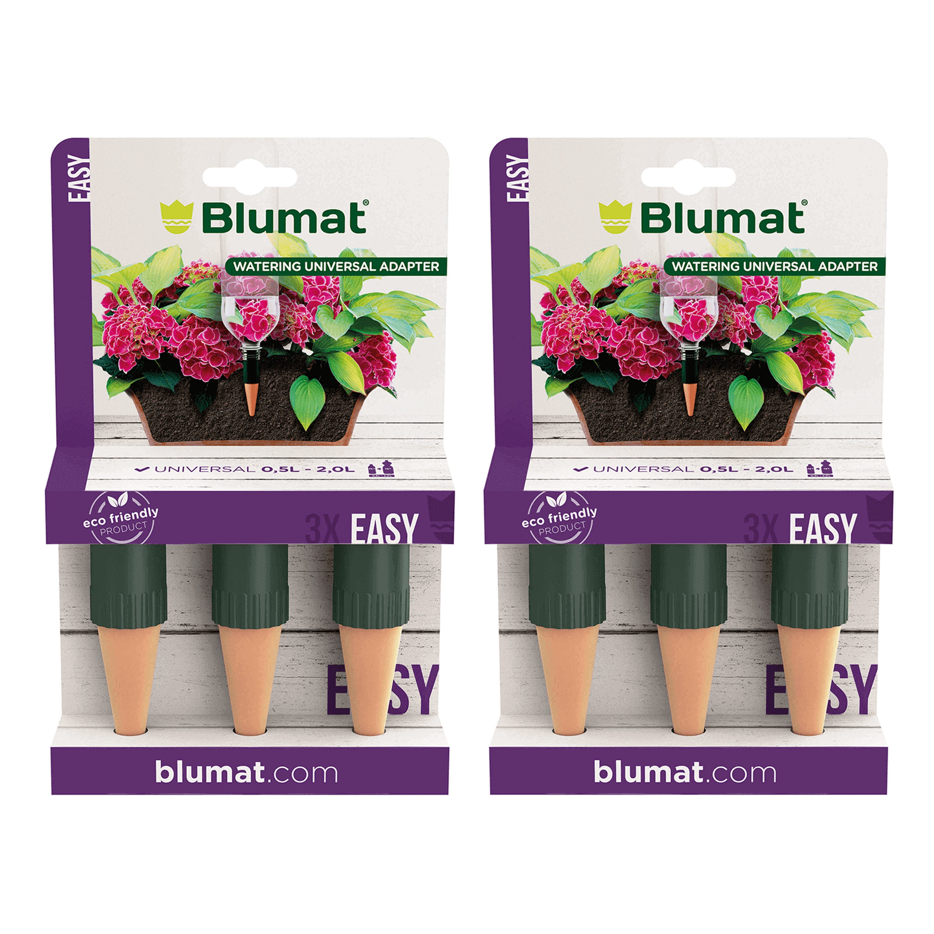 Blumat Bottle Adapter Plant Watering Stakes - 6 Pack