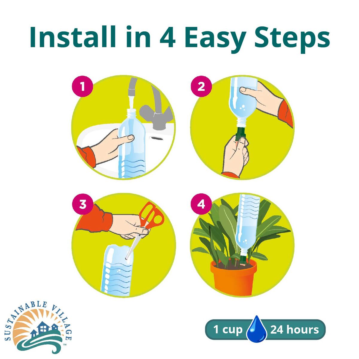 Blumat XL Bottle Adapter Self Watering Spikes for Indoor Plants (2 Pack)