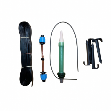 Be-Here-Now backyard irrigation for 4x8 beds