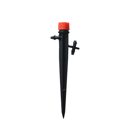 Adjustable Dripper w/ Stake (0-18GPH) - 100 Pack - for EasyDrip Systems or Conventional 1/4" Drip Systems