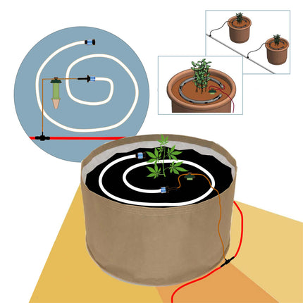 Blumat Pot Irrigation Kit: 5" Ring (2-7 Gallon) | Single 5" Standard