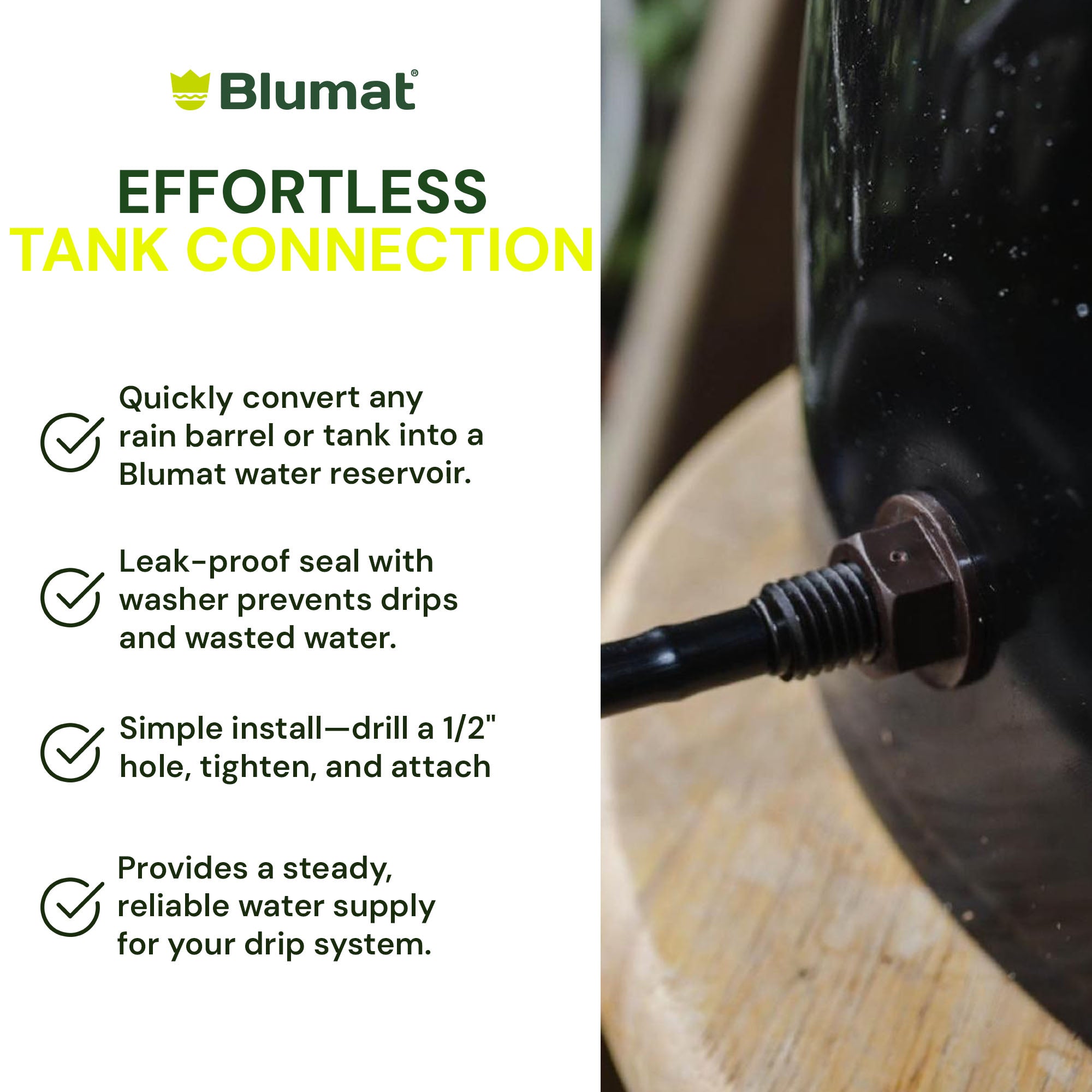 8mm BULKHEAD / Through-Hull Tank Connector - 2 Pack