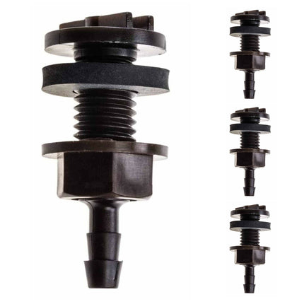 8mm BULKHEAD / Through-Hull Tank Connector - 4 Pack