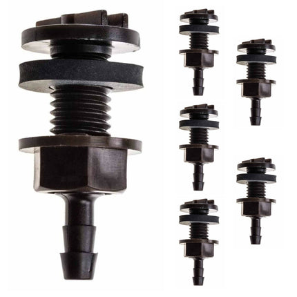 8mm BULKHEAD / Through-Hull Tank Connector - 6 Pack