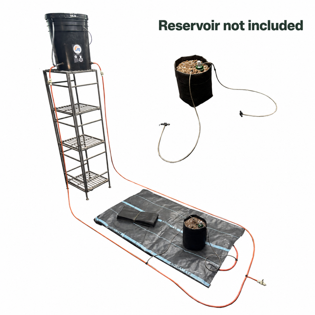 aquamat 2x4 irrigation layout — reservoir not included