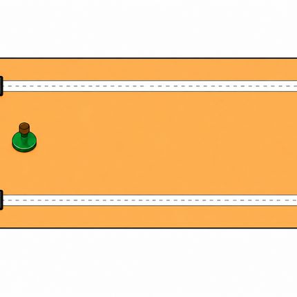 White gravity BluSoak rectangular loop with green fittings and four stakes