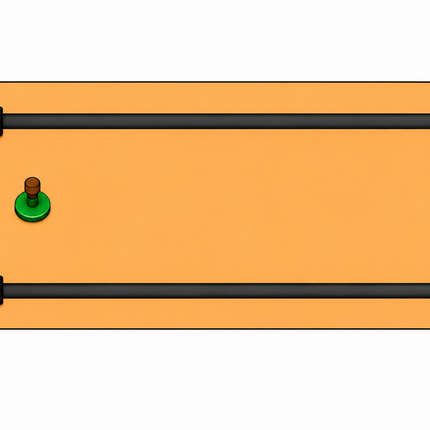Black high-pressure BluSoak rectangular loop with green fittings and four stakes