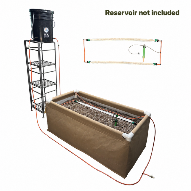 small bed irrigation layout — reservoir not included
