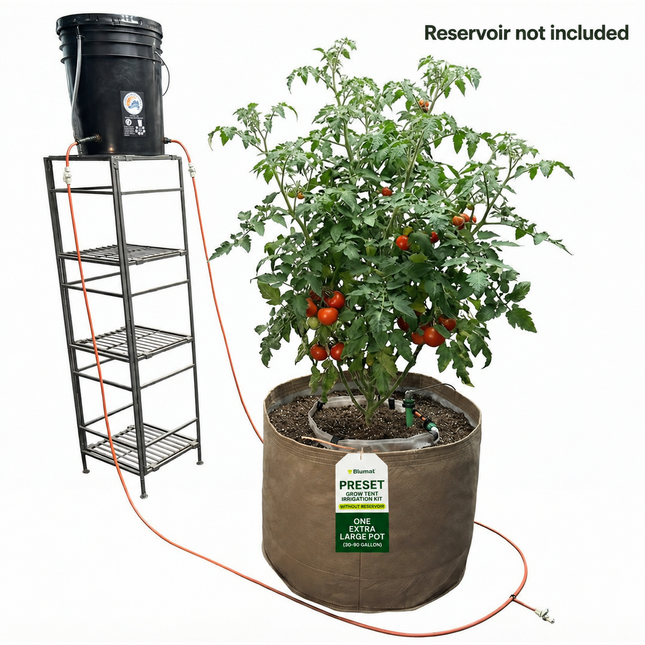 one large pot irrigation layout — reservoir not included