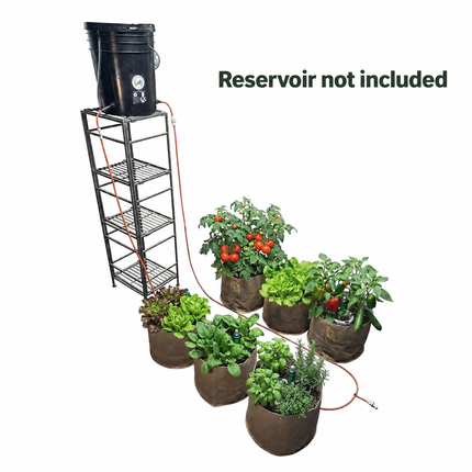 six small pots irrigation layout — reservoir not included
