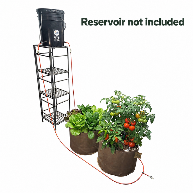 two large pots irrigation layout — reservoir not included