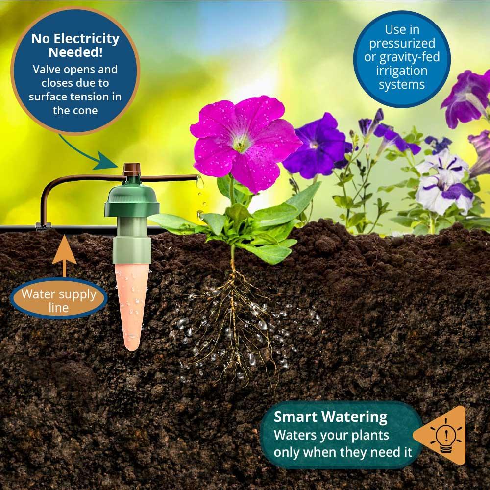 Blumat 12 Sensor Drip Irrigation Kit - Gravity Deluxe with 5 Gallon Reservoir-4