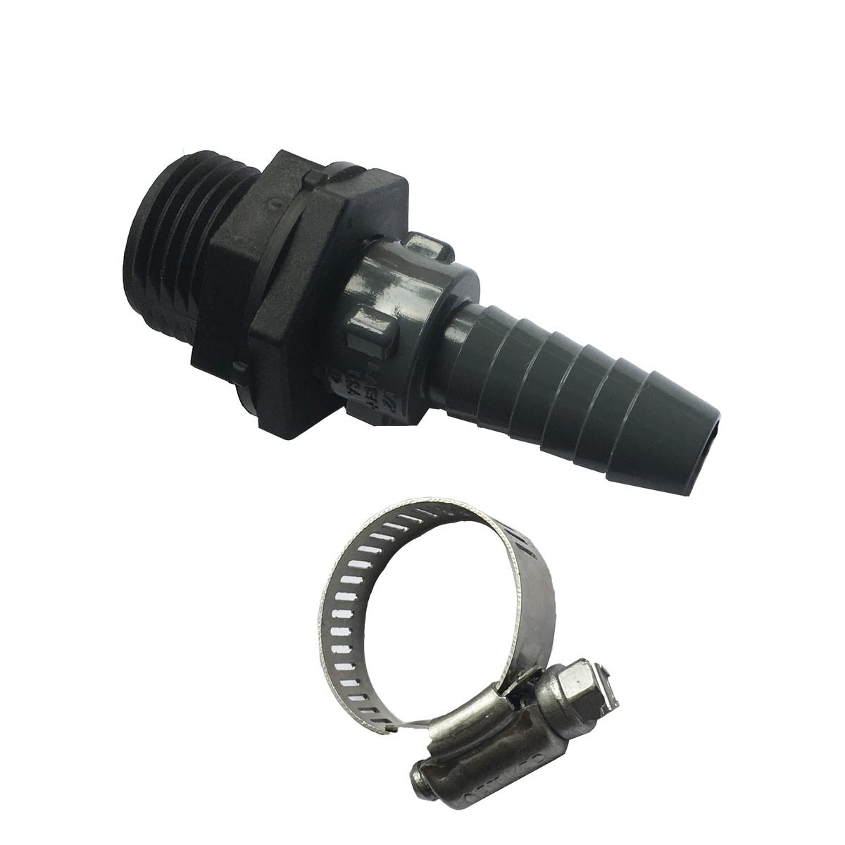 Double Barbed Bulkhead Fitting 1 Flo Link Double O Ring X 1 1/4