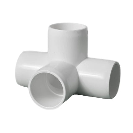 Buildable PVC 1" 4-Way Elbow-1