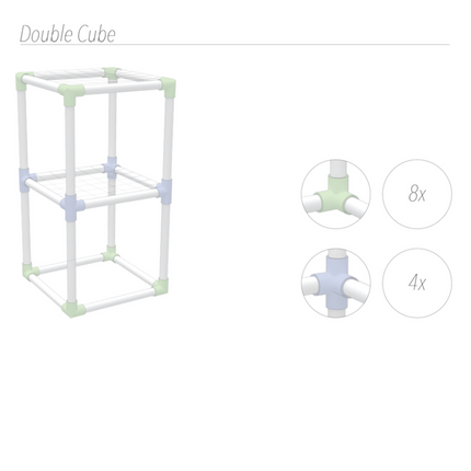 PVC 3/4" SCROG Trellis Kit - Double Cube-4