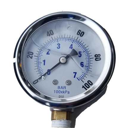 Water Pressure Gauge (0-100 PSi) Liquid-Filled Gauge-1
